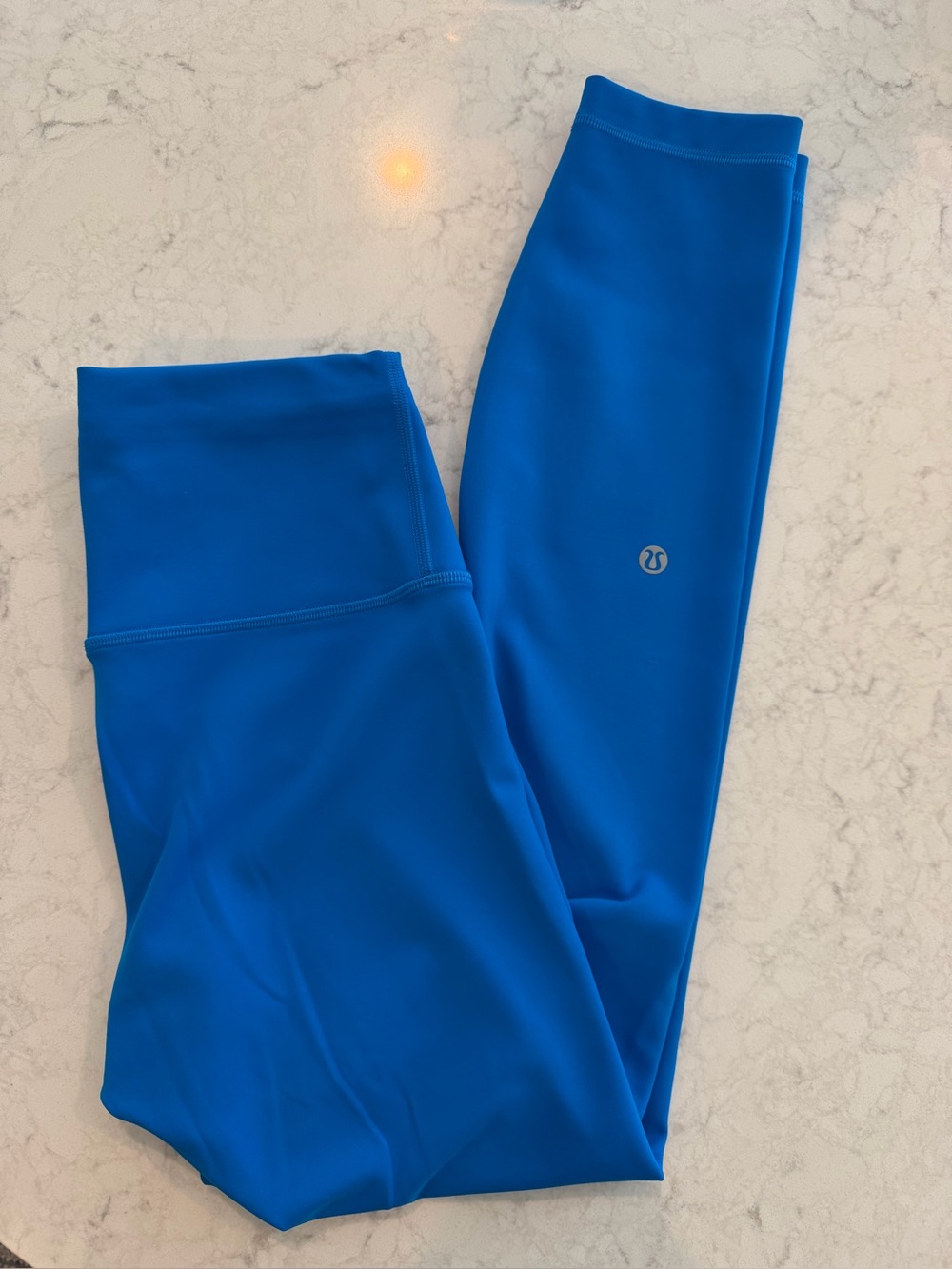 lululemon athletica Bright Blue/ Turquoise Blue Wunder Train 25 Leggings Size 6